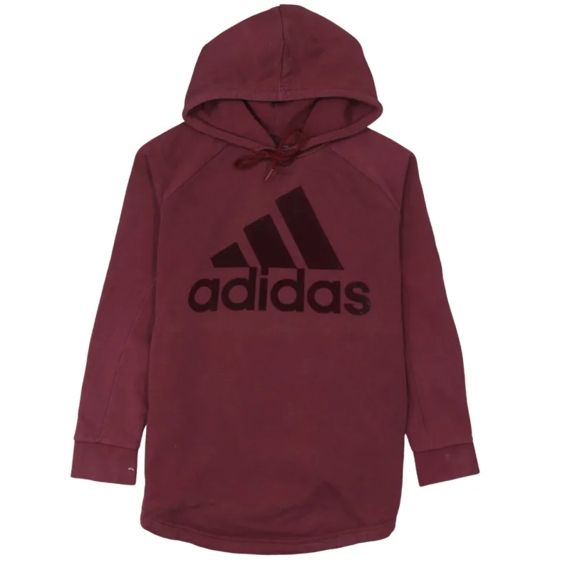 Adidas 90's Spellout Pullover Hoodie Large Red sold by Vintage Club