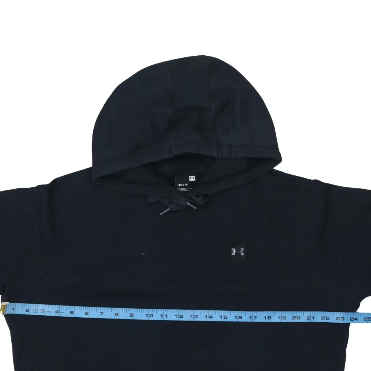 Under Armour 90's Drawstring Pockets Pullover Hoodie Large Black sold by Vintage Club product image thumbnail 5