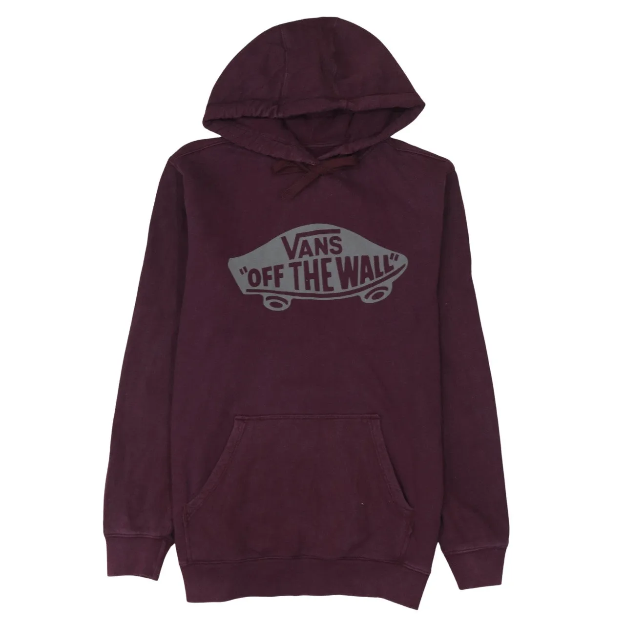 VANS 90's Spellout Pullover Hoodie Medium Burgundy Red sold by Vintage Club