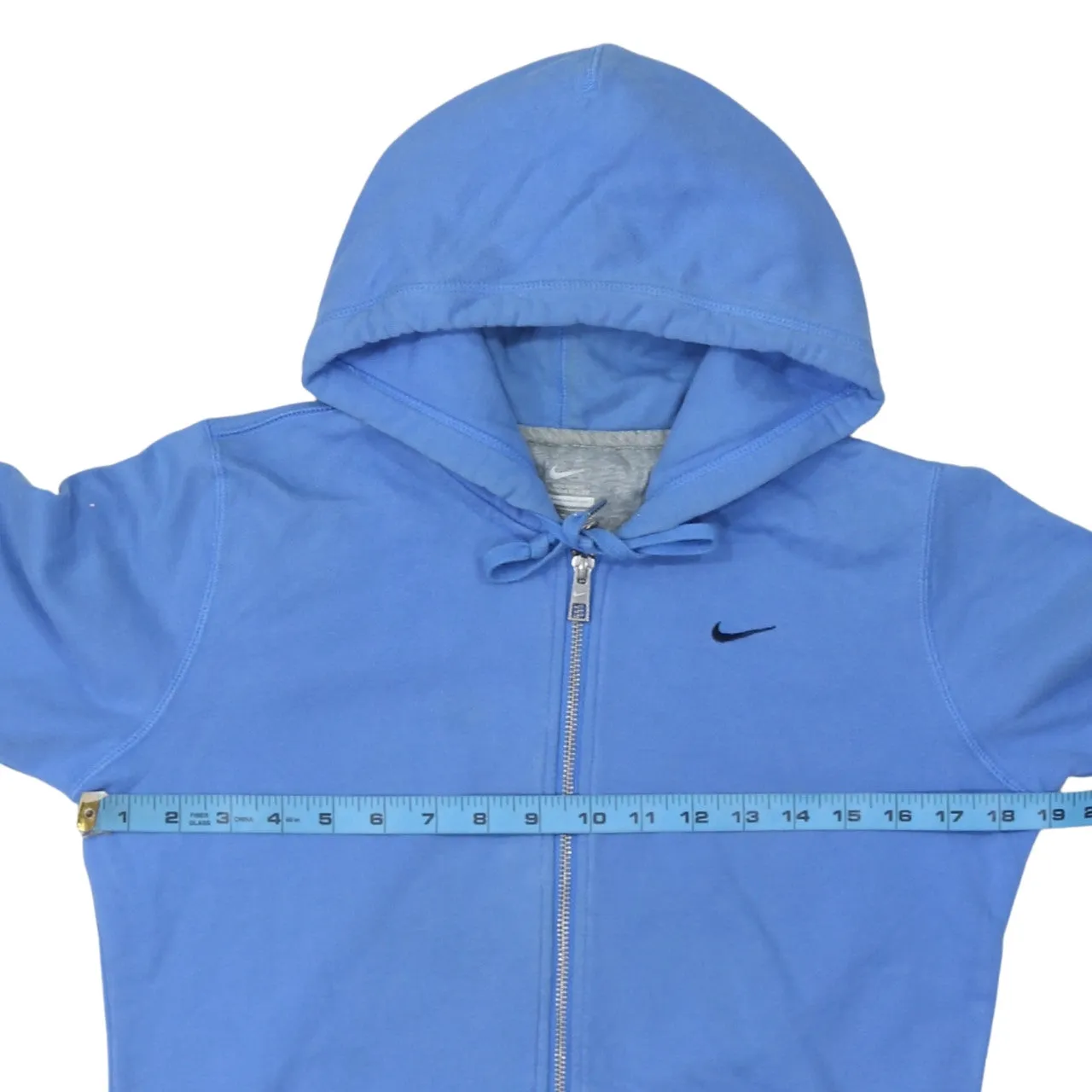 Nike 90's Swoosh Full Zip Up Hoodie Medium Blue sold by Vintage Club product image thumbnail 5