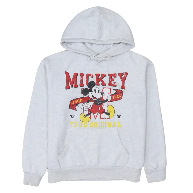 Disney 90's Mickey Mouse Pullover Hoodie Small Grey sold by Vintage Club