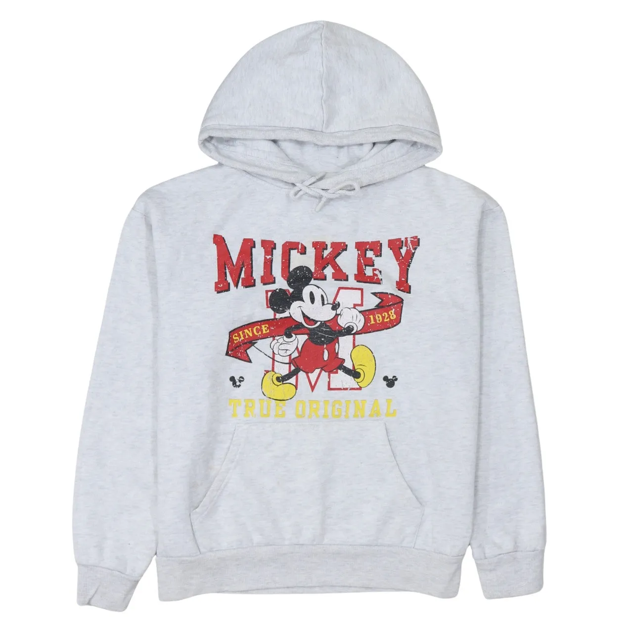 Disney 90's Mickey Mouse Pullover Hoodie Small Grey sold by Vintage Club
