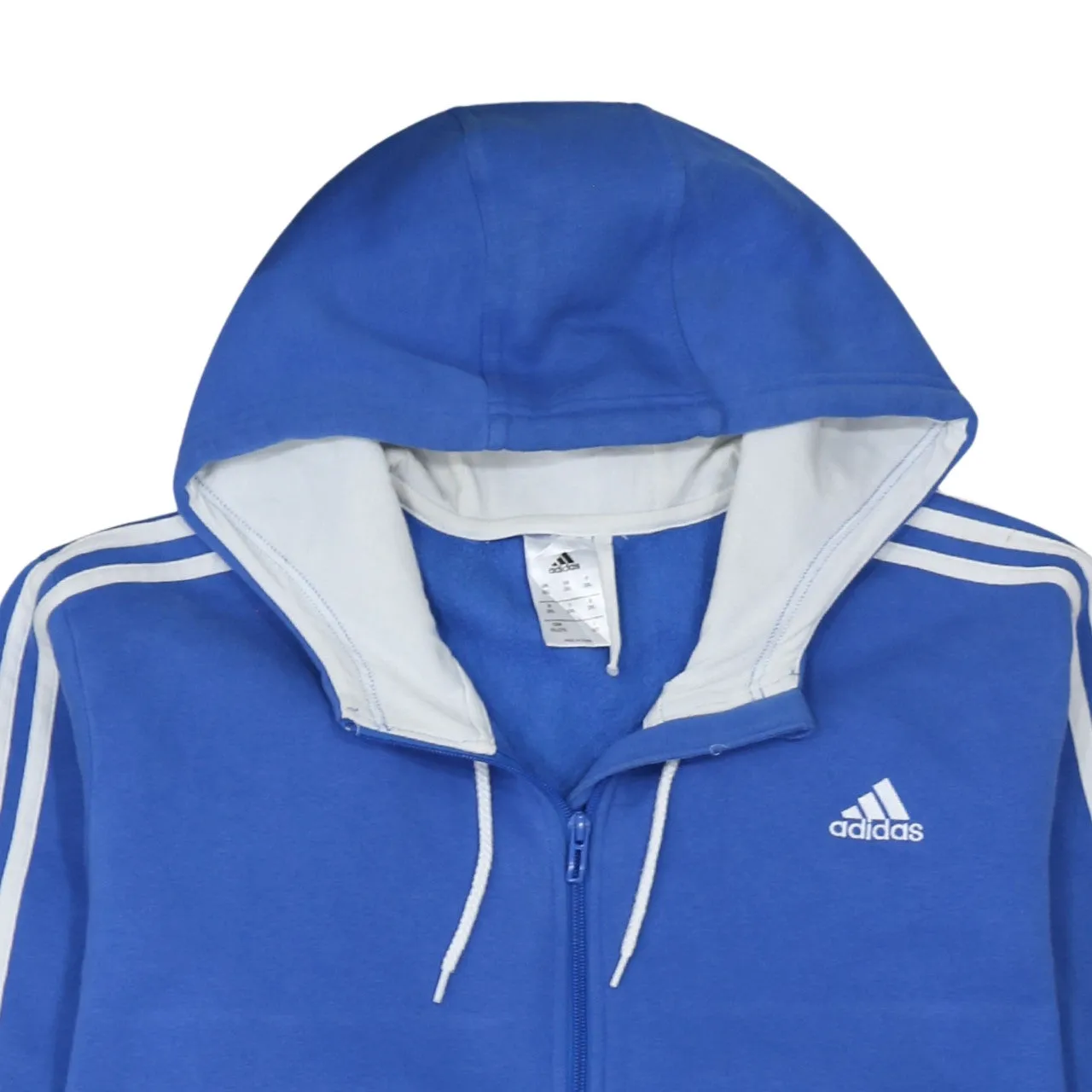 Adidas 90's Striped Sleeve Full Zip Up Hoodie XXLarge (2XL) Blue sold by Vintage Club product image thumbnail 3