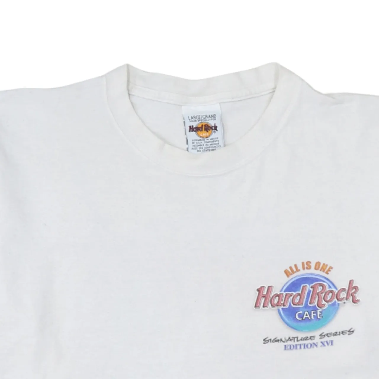 Hard Rock Cafe 90's Short Sleeves Crew Neck T Shirt Large White sold by Vintage Club product image thumbnail 3