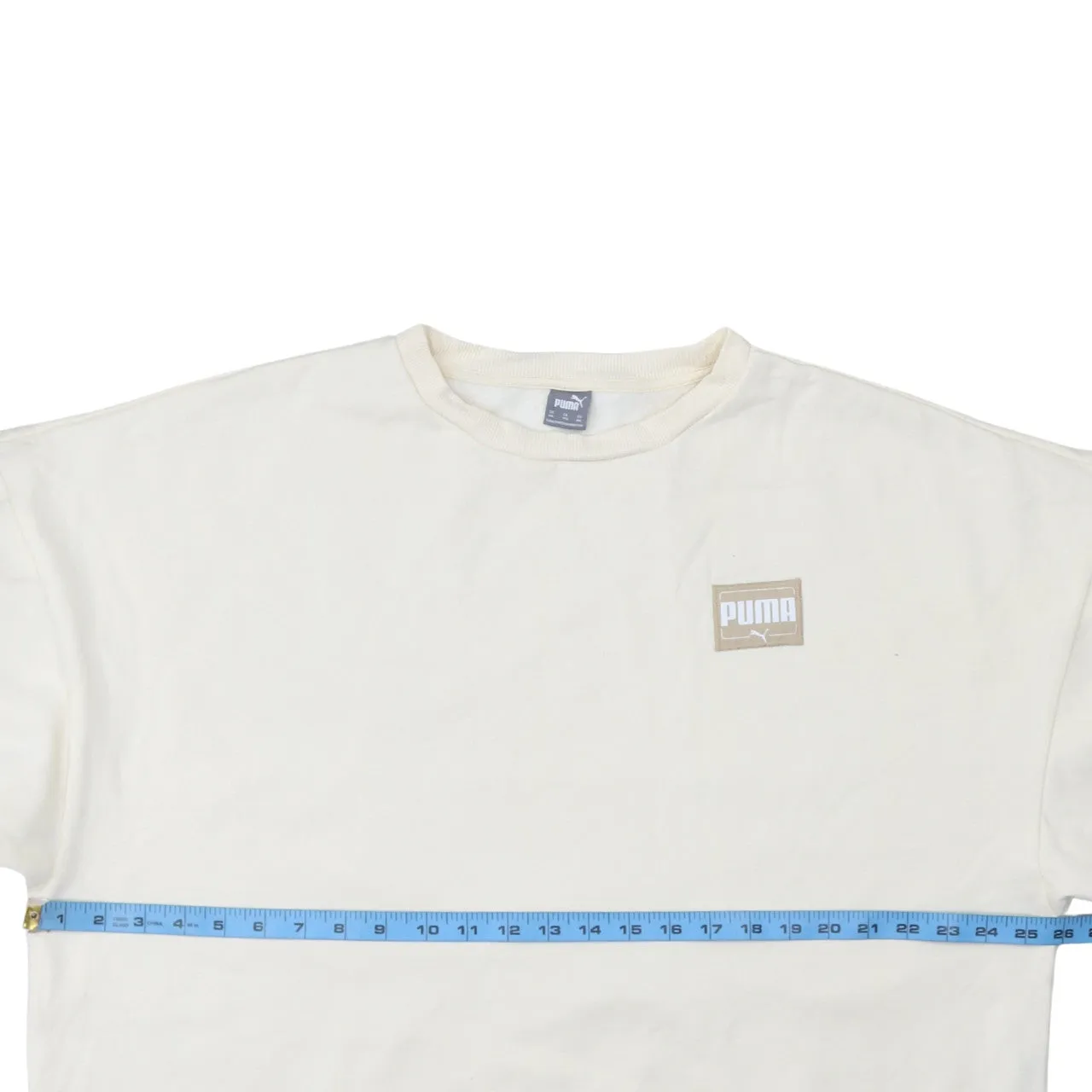 Puma Cream Long Sleeve Sweatshirt Women's XXLarge Small Chest Printed Box Logo Pullover Top sold by Vintage Club product image thumbnail 5
