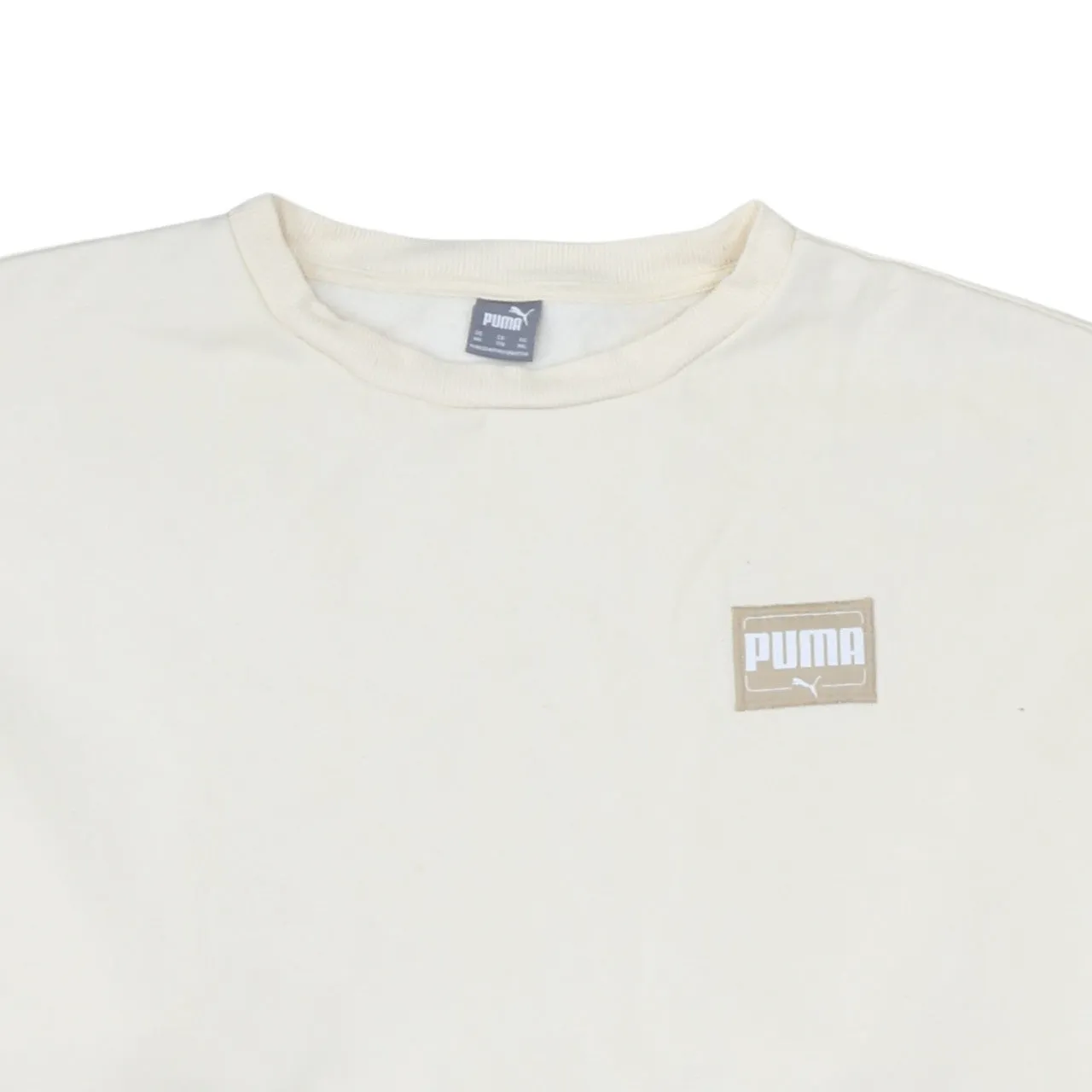 Puma Cream Long Sleeve Sweatshirt Women's XXLarge Small Chest Printed Box Logo Pullover Top sold by Vintage Club product image thumbnail 3