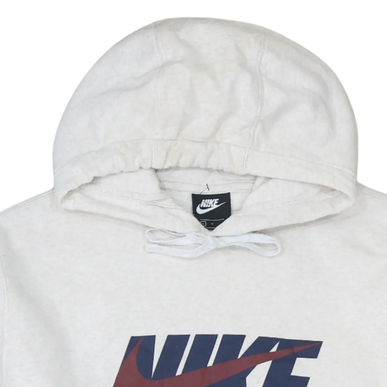 Nike 90's Center Middle Swoosh Pullover Hoodie Large White sold by Vintage Club product image thumbnail 3