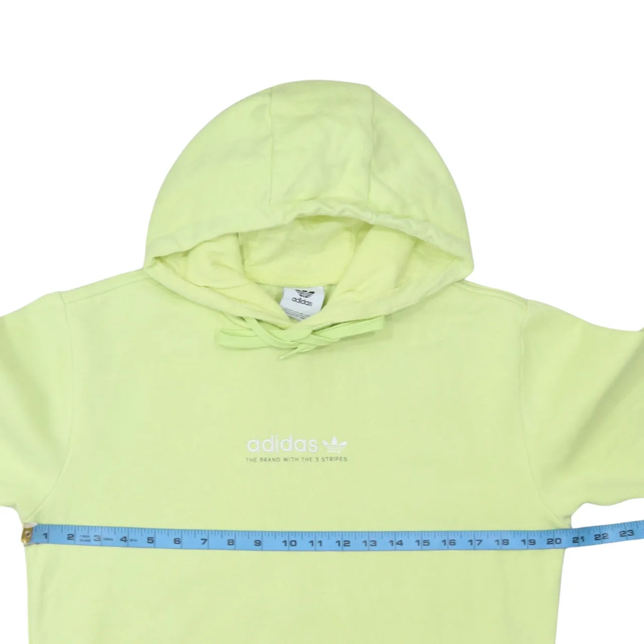 Adidas Light Green Hoodie Men's Small Printed Chest Logo Front Pocket Sweatshirt sold by Vintage Club product image thumbnail 5