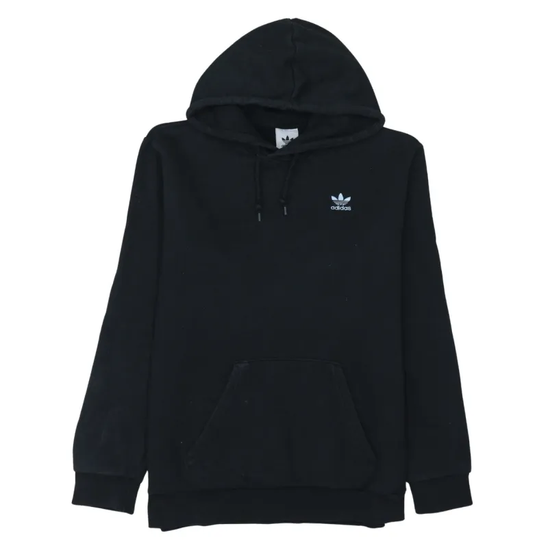Adidas 90's Drawstring Pockets Pullover Hoodie Medium Black sold by Vintage Club
