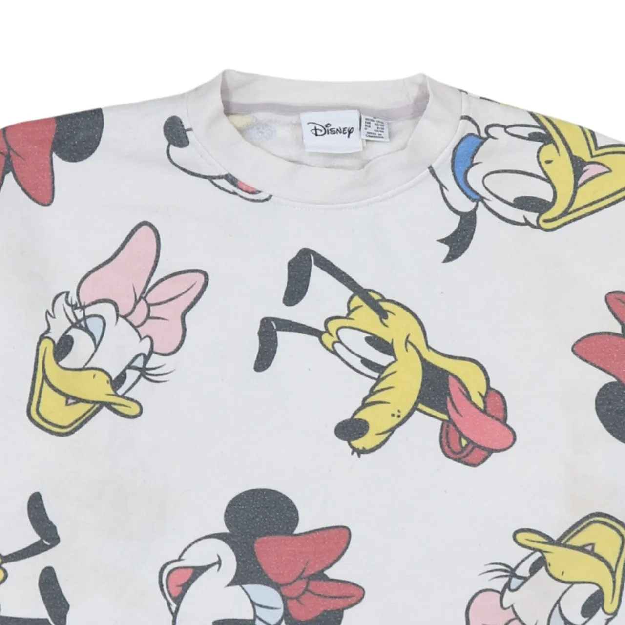 Disney 90's Plain Crew Neck Sweatshirt Medium White sold by Vintage Club product image thumbnail 3