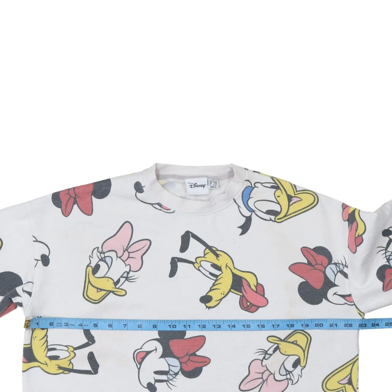 Disney 90's Plain Crew Neck Sweatshirt Medium White sold by Vintage Club product image thumbnail 5