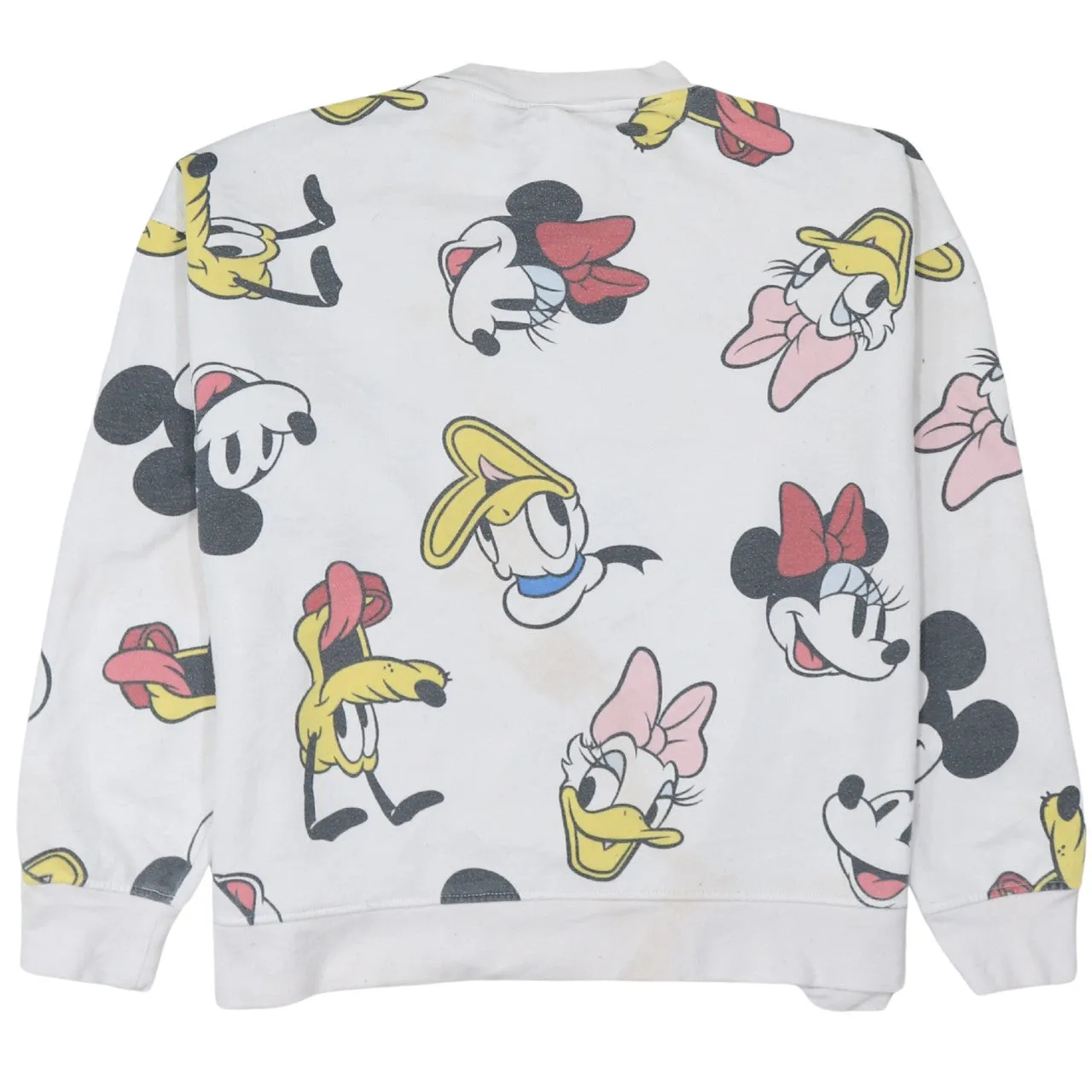 Disney 90's Plain Crew Neck Sweatshirt Medium White sold by Vintage Club product image thumbnail 2