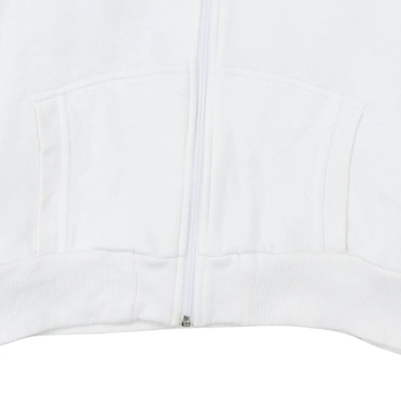 Adidas 90's Spellout Full Zip Up Hoodie Medium White sold by Vintage Club product image thumbnail 4