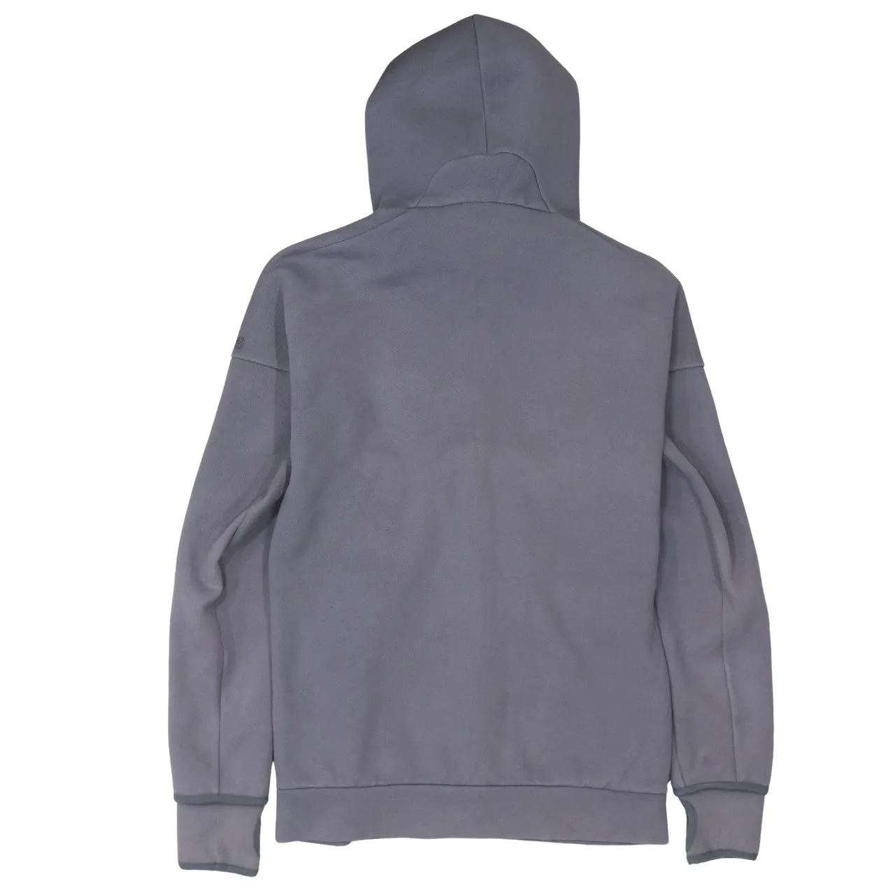 Adidas Grey Full Zip Hoodie Men's Small Subtle Logo Front Pockets Casual Sweatshirt sold by Vintage Club product image thumbnail 2