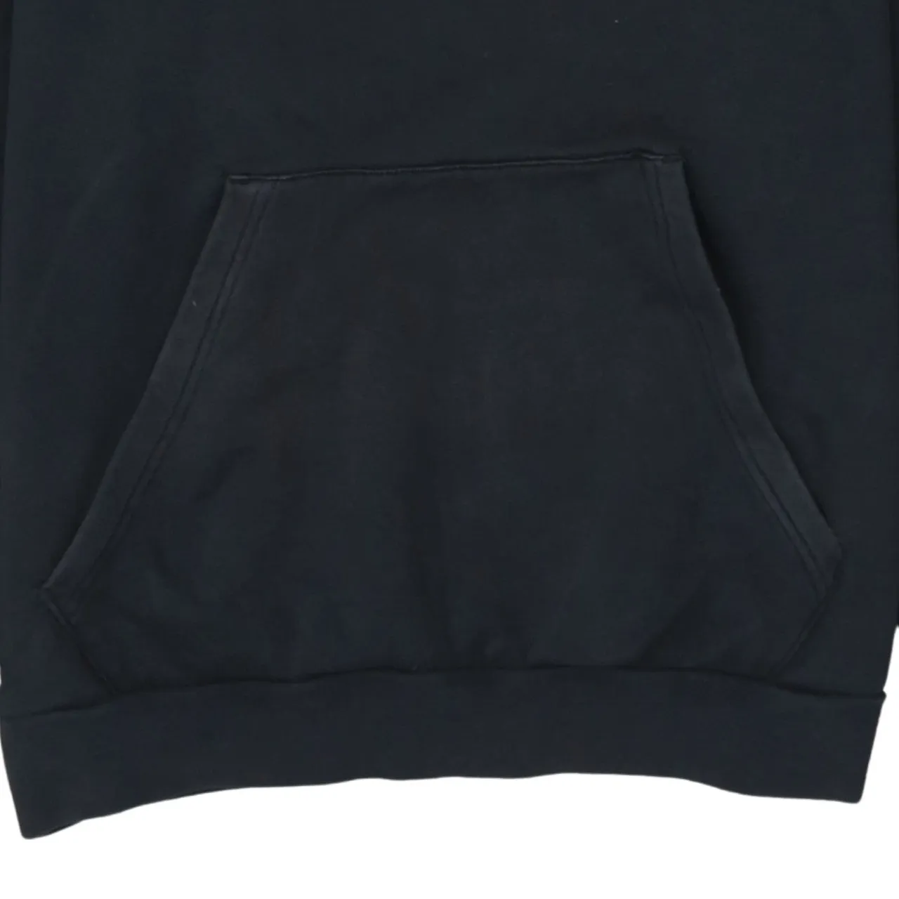 Adidas Black Hoodie Men's Medium Big Logo Printed Front Pouch Pocket Pullover Sweatshirt sold by Vintage Club product image thumbnail 4
