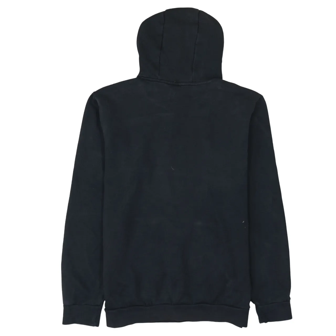 Adidas Black Hoodie Men's Medium Big Logo Printed Front Pouch Pocket Pullover Sweatshirt sold by Vintage Club product image thumbnail 2