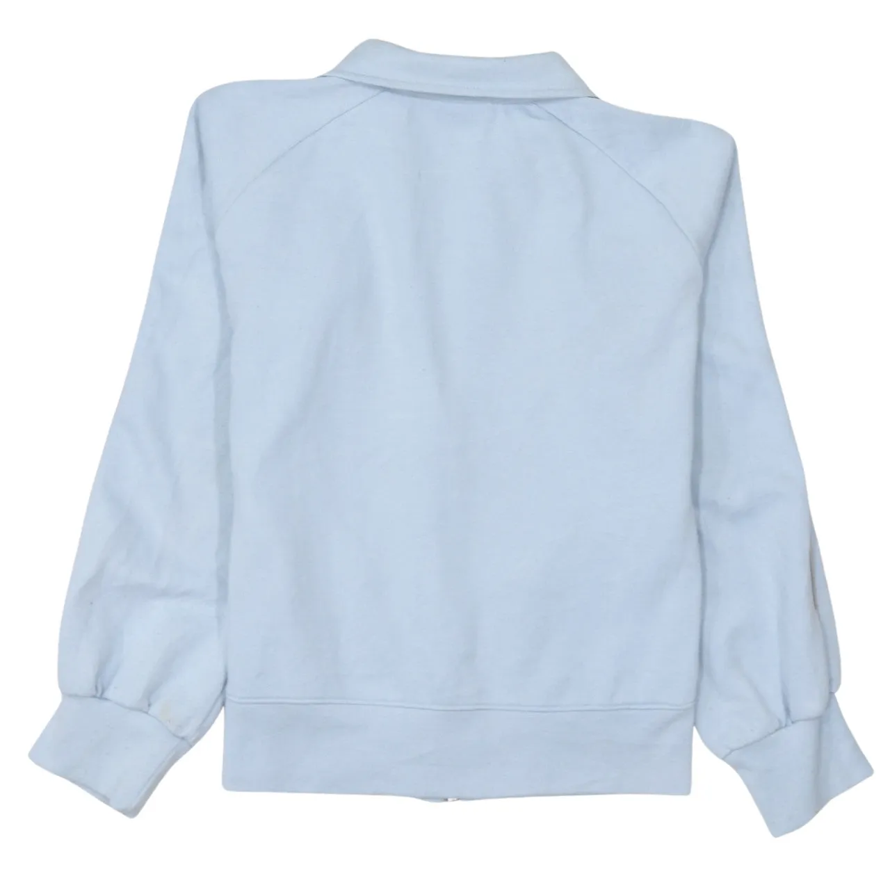 Reebok Light Blue Zip Sweatshirt Women’s Large Embroidered Logo Funnel Neck Pockets Track Top sold by Vintage Club product image thumbnail 2