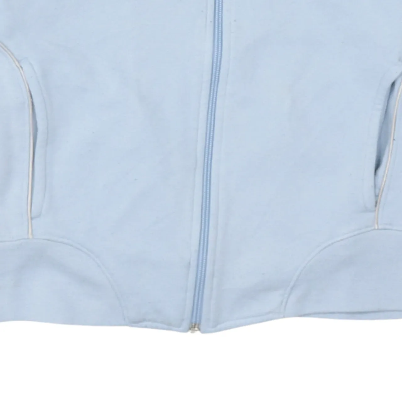 Reebok Light Blue Zip Sweatshirt Women’s Large Embroidered Logo Funnel Neck Pockets Track Top sold by Vintage Club product image thumbnail 4