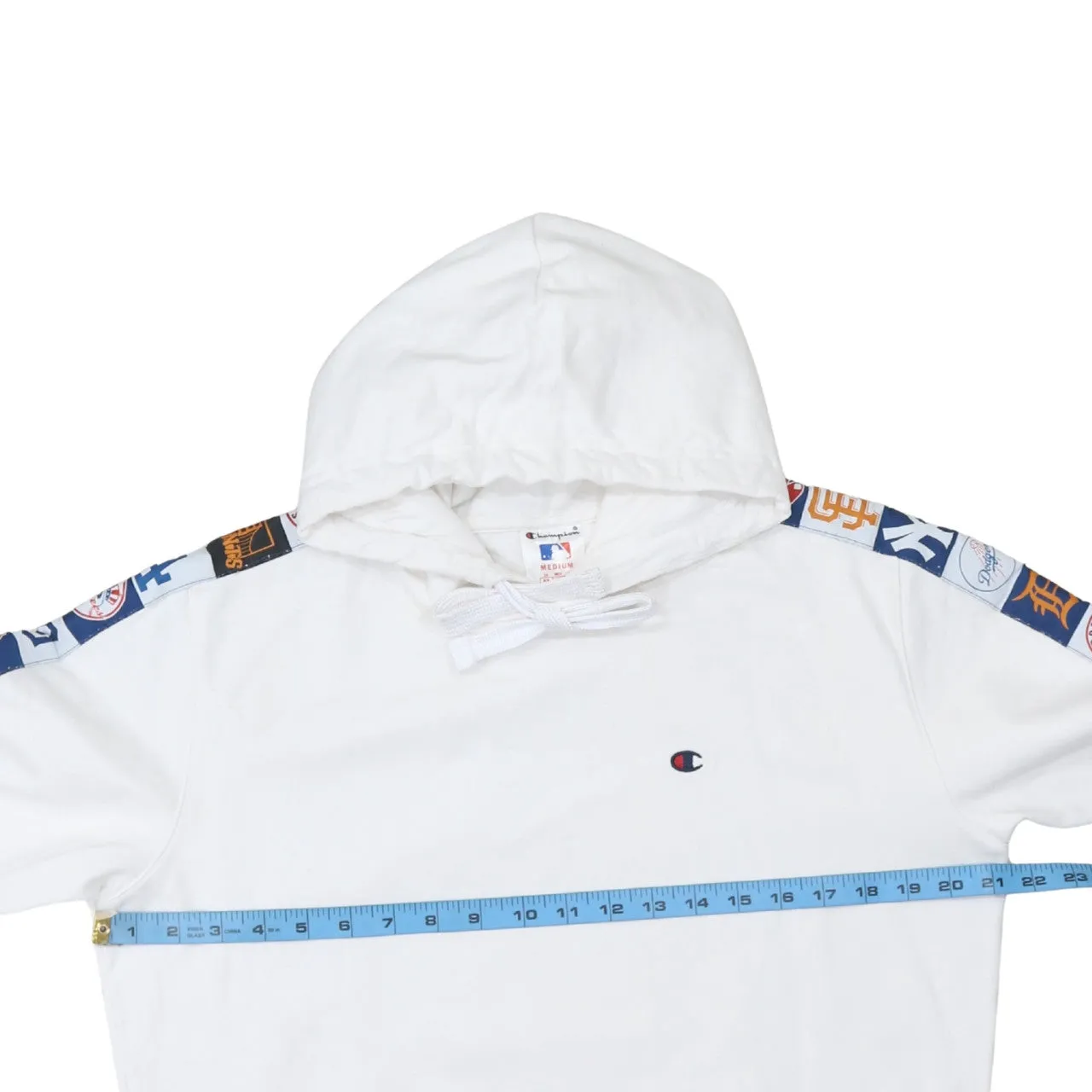 Champion 90's Drawstring Pockets Pullover Hoodie Medium White sold by Vintage Club product image thumbnail 5