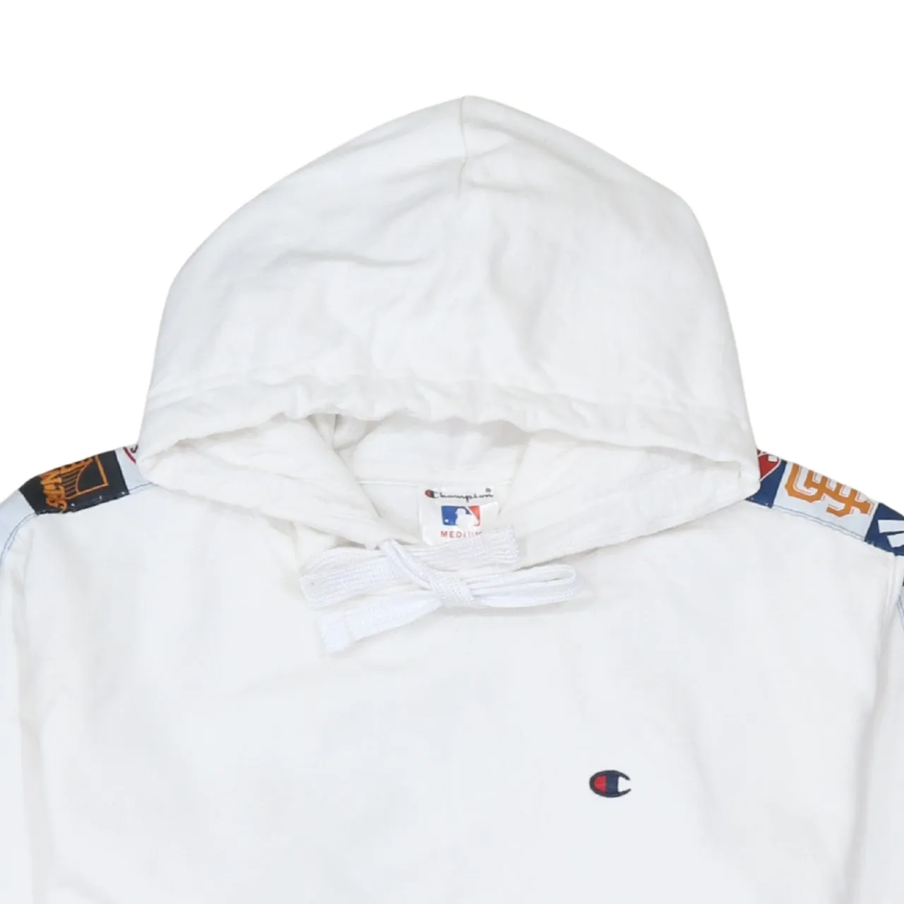 Champion 90's Drawstring Pockets Pullover Hoodie Medium White sold by Vintage Club product image thumbnail 3