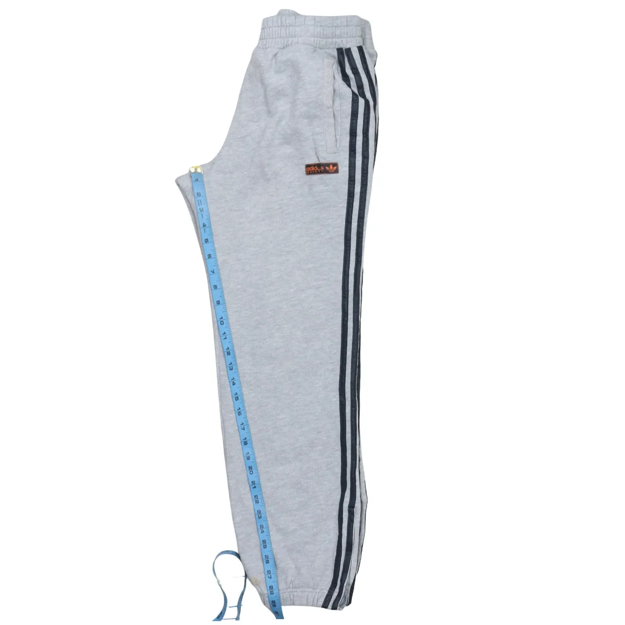 Adidas Light Grey Joggers Men’s Small Three Stripe Sides Back Button Pockets Sweatpants sold by Vintage Club product image thumbnail 5
