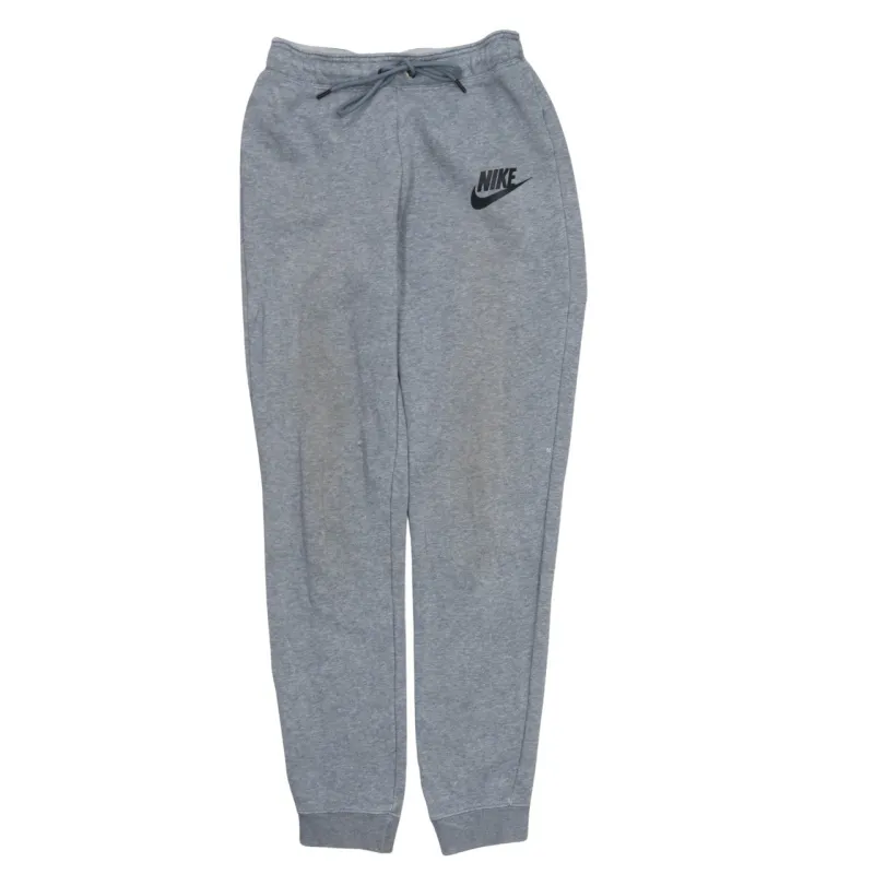 Nike Grey Joggers Men's Small Printed Swoosh Logo Drawstring Waist Cuffed Sweatpants sold by Vintage Club