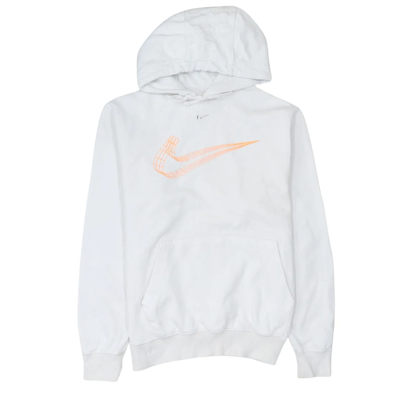Nike 90's Center Middle Swoosh Pullover Hoodie Small White sold by Vintage Club