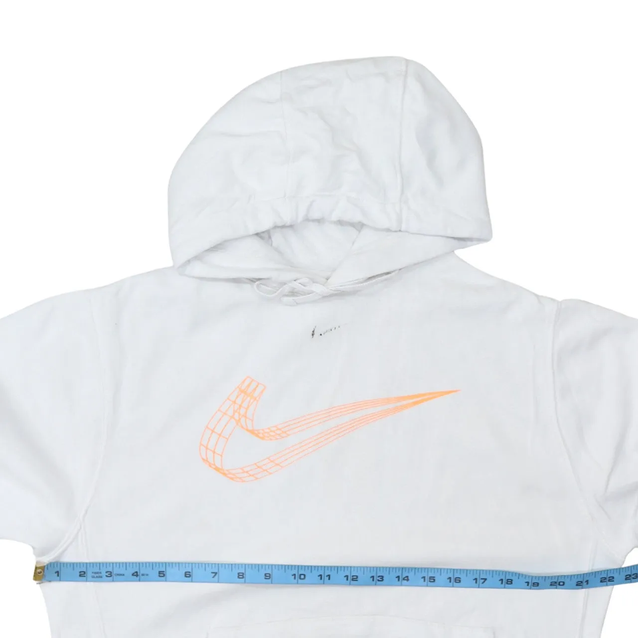 Nike 90's Center Middle Swoosh Pullover Hoodie Small White sold by Vintage Club product image thumbnail 5