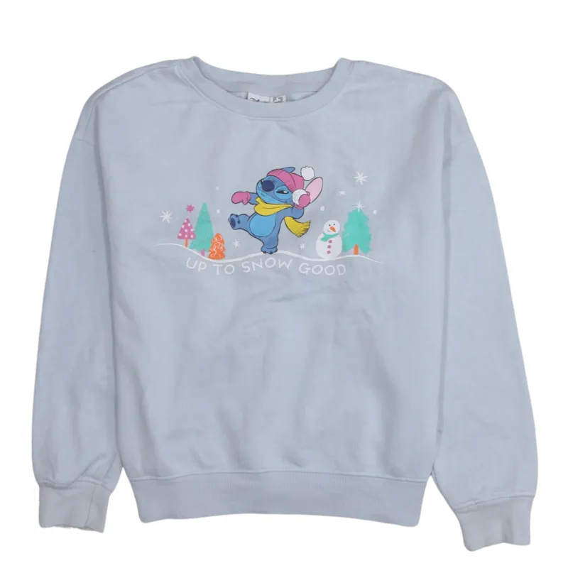 Disney 90's Stitch Crew Neck Sweatshirt Small Blue sold by Vintage Club