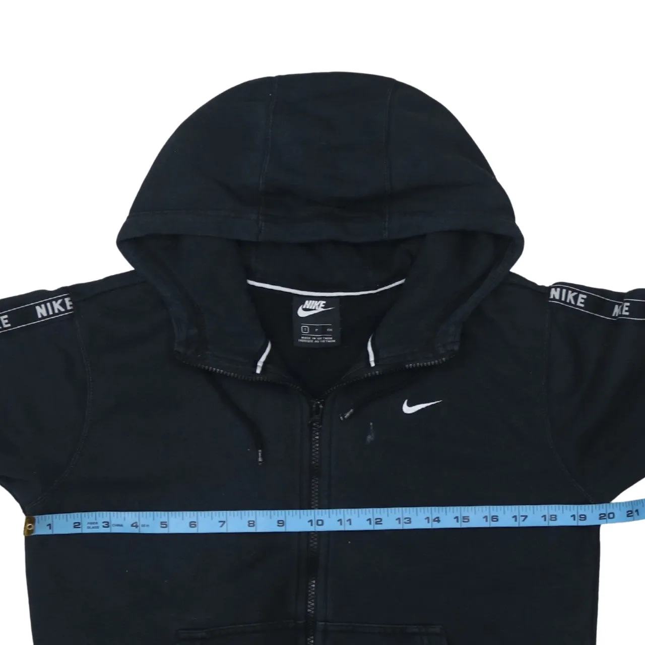 Nike 90's Swoosh Full Zip Up Hoodie Small Black sold by Vintage Club product image thumbnail 5