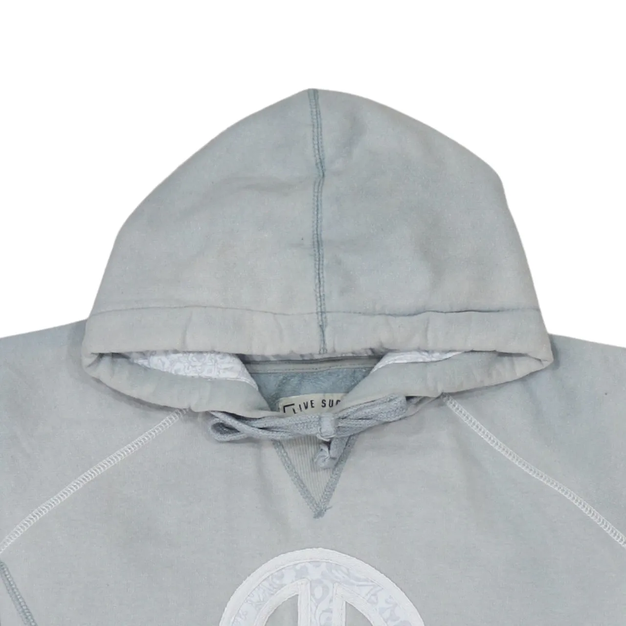 Lee Cooper Light Grey Hoodie Women’s Size 16 Embroidered Peace Logo Front Pocket Sweatshirt sold by Vintage Club product image thumbnail 3