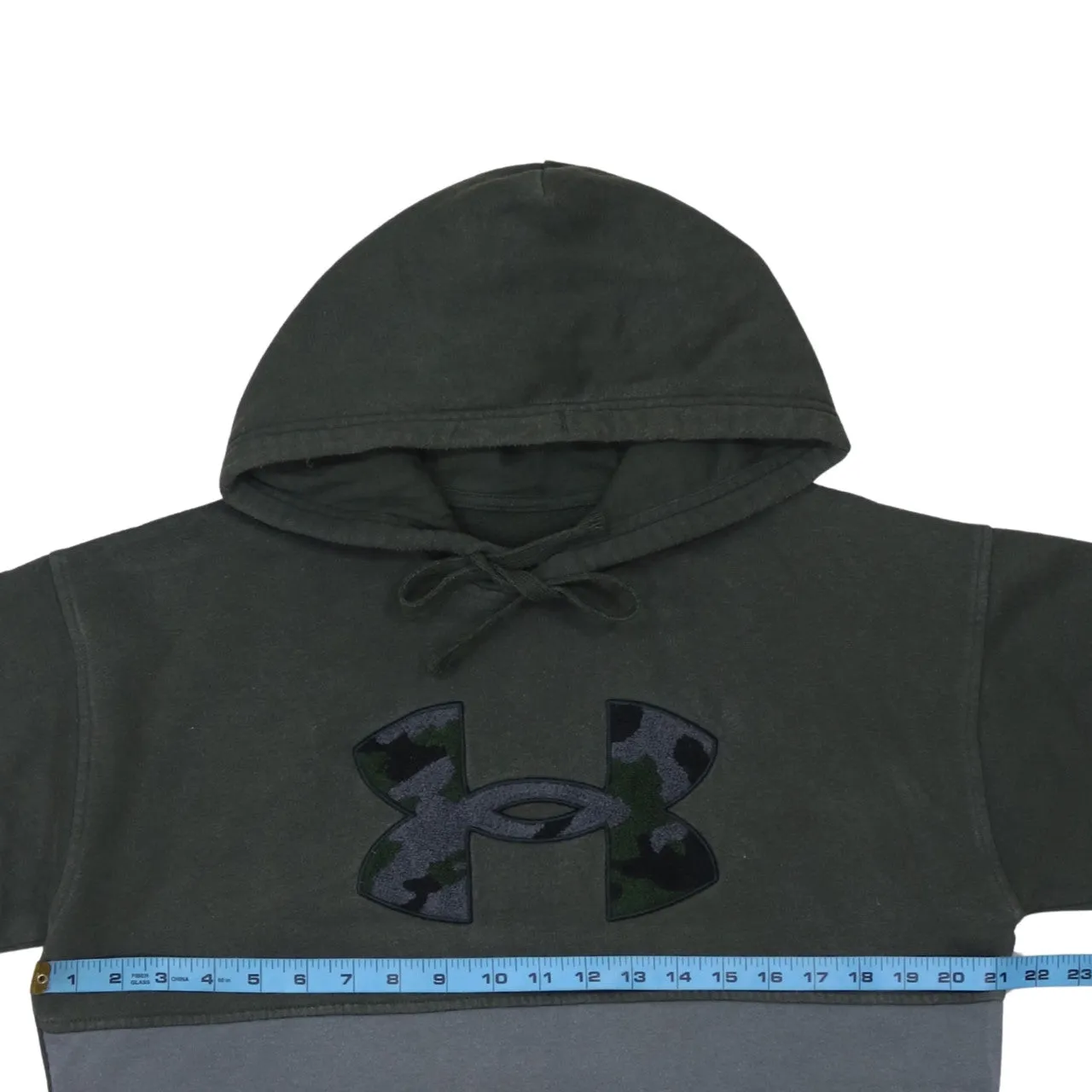 Under Armour Green Grey Hoodie Men's Small Camo Logo Pullover Fleece Sweatshirt sold by Vintage Club product image thumbnail 5