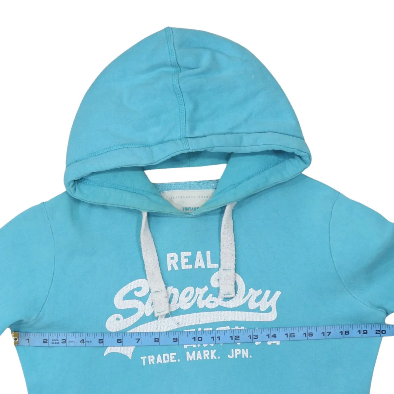 Super Dry 90's Spellout Pullover Hoodie Medium Blue sold by Vintage Club product image thumbnail 5