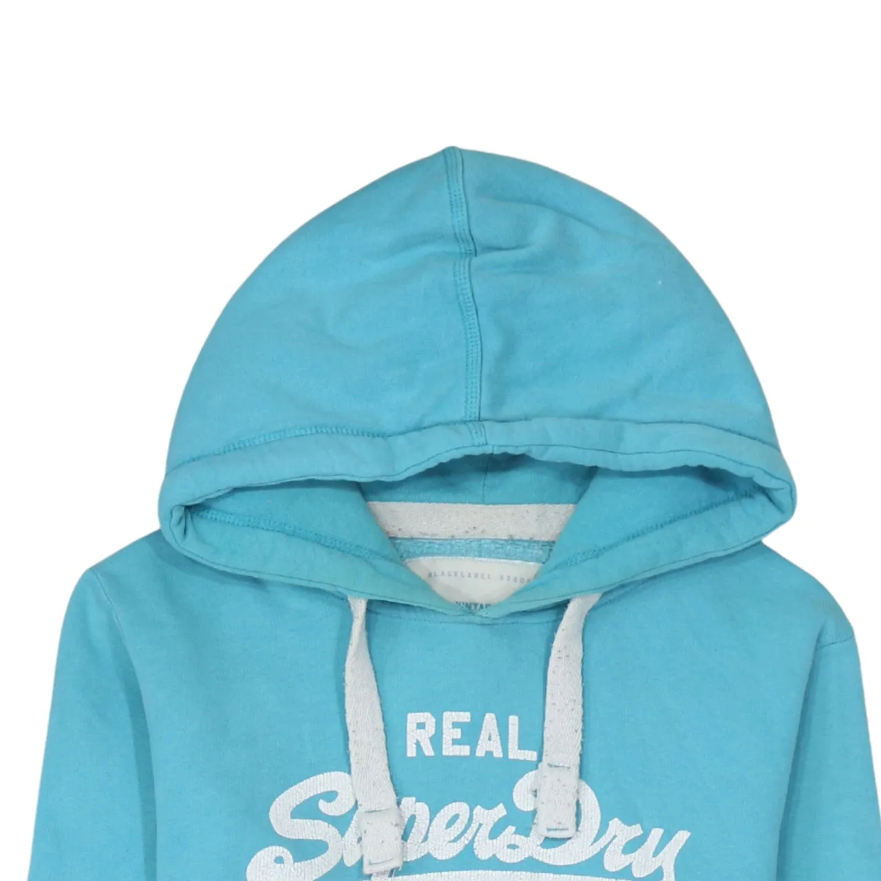 Super Dry 90's Spellout Pullover Hoodie Medium Blue sold by Vintage Club product image thumbnail 3