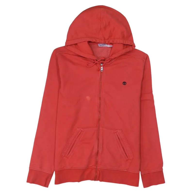 Timberland 90's Lightweight Full Zip Up Hoodie Large Red made by Timberland