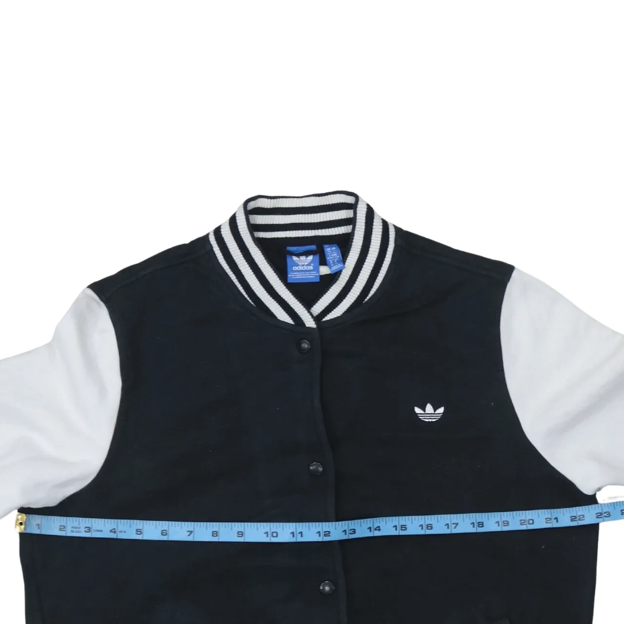 Adidas 90's Lightweight Button Up Sweatshirt Large Black sold by Vintage Club product image thumbnail 5