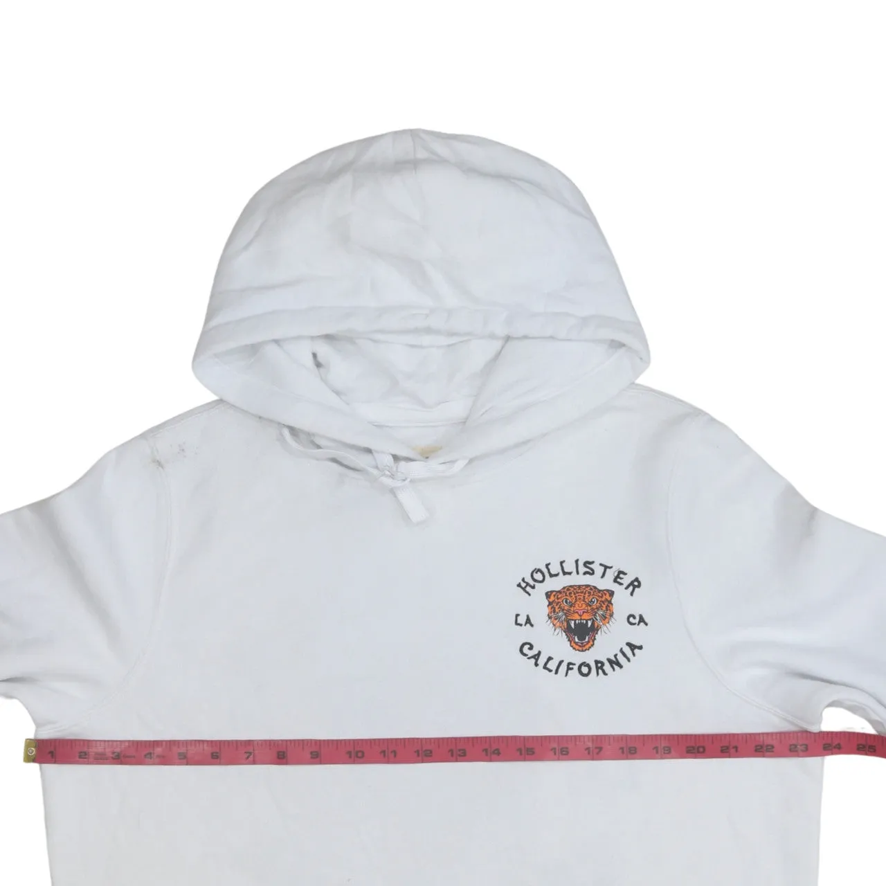 Hollister 90's Drawstring Pockets Pullover Hoodie XLarge White sold by Vintage Club product image thumbnail 5