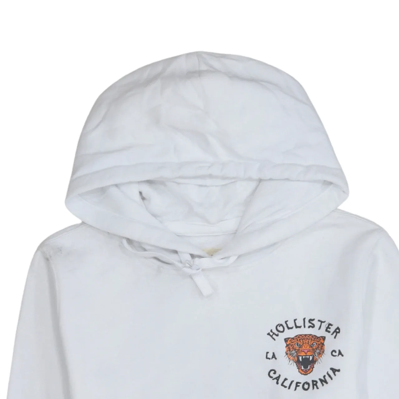 Hollister 90's Drawstring Pockets Pullover Hoodie XLarge White sold by Vintage Club product image thumbnail 3