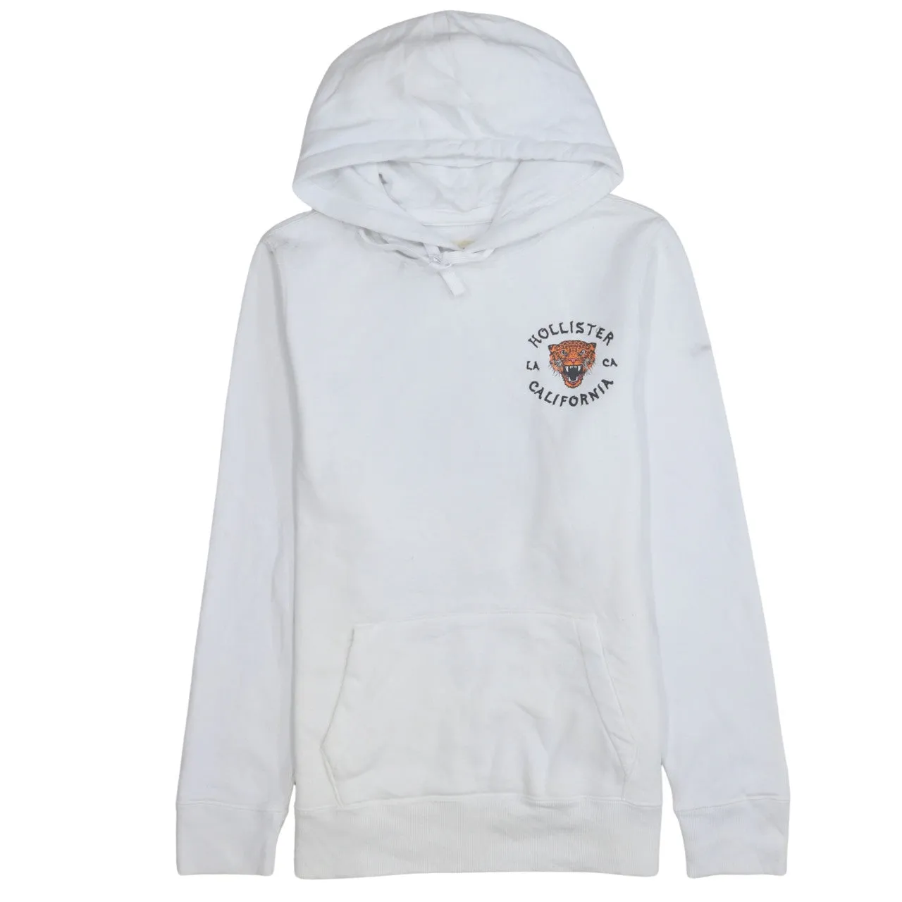 Hollister 90's Drawstring Pockets Pullover Hoodie XLarge White sold by Vintage Club