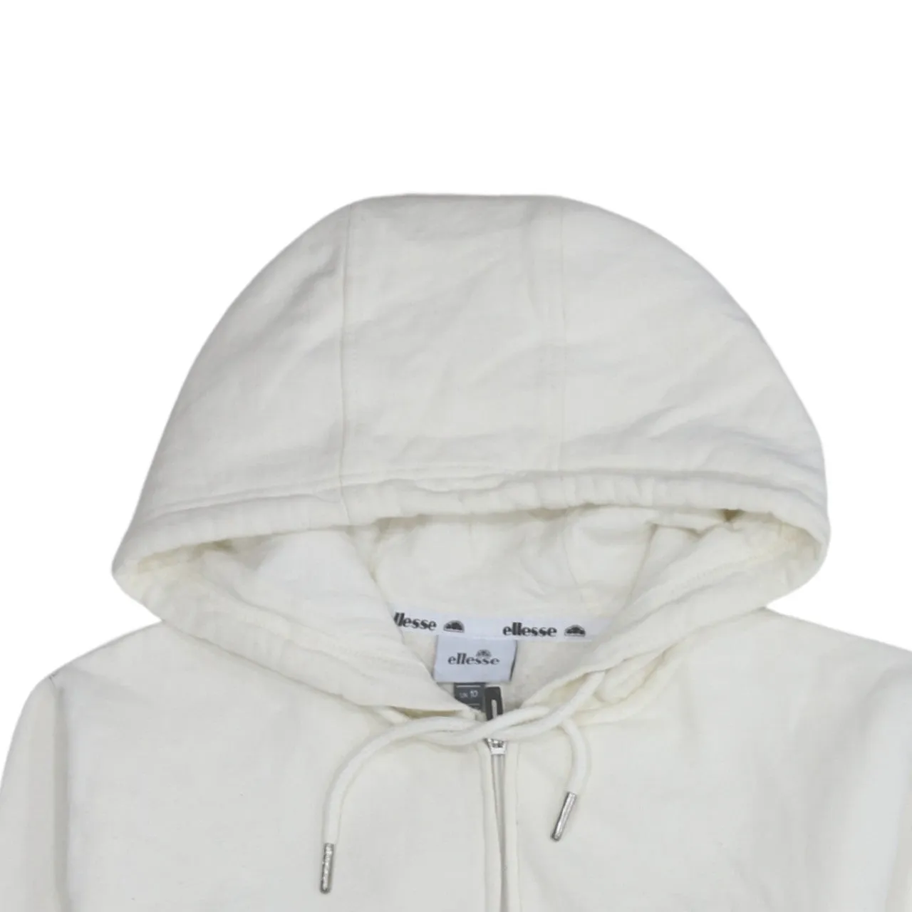 Ellesse 90's Lightweight Full Zip Up Hoodie Medium Beige Cream sold by Vintage Club product image thumbnail 3