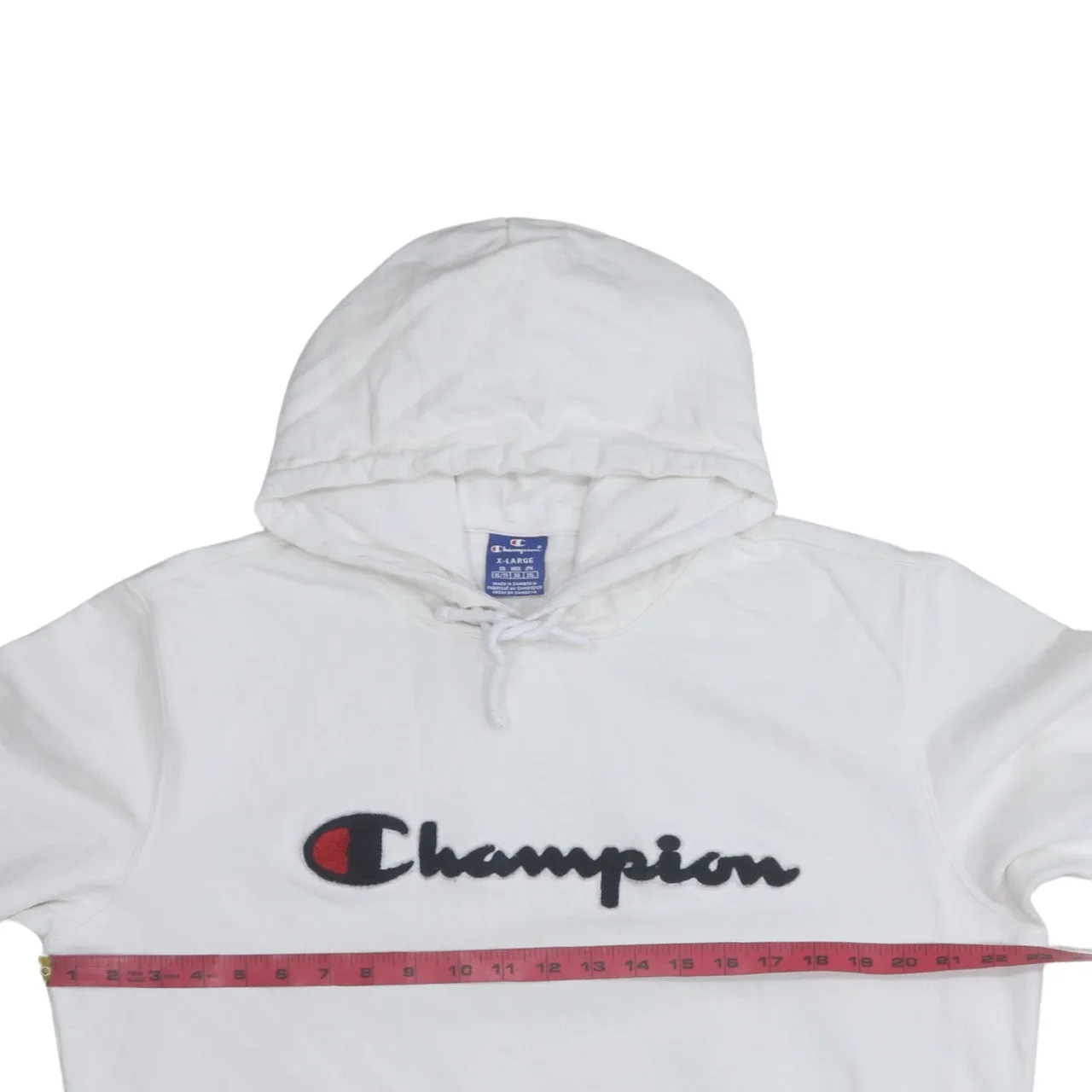 Champion 90's Spellout Pullover Hoodie XLarge White sold by Vintage Club product image thumbnail 5