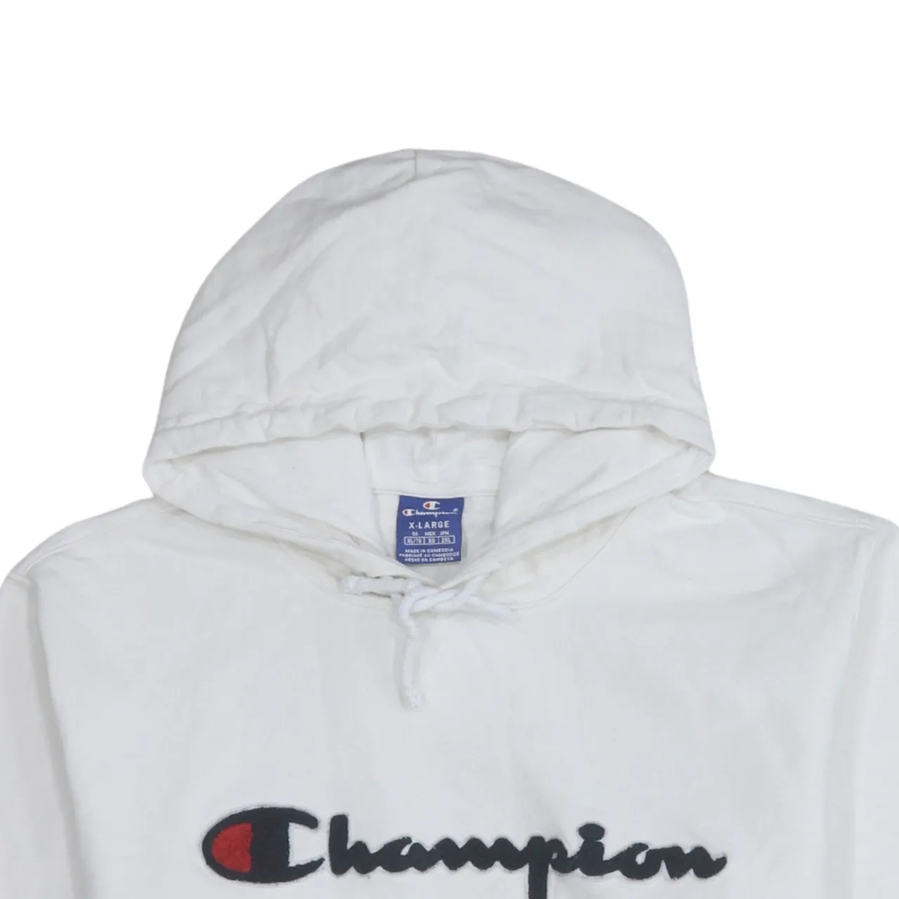 Champion 90's Spellout Pullover Hoodie XLarge White sold by Vintage Club product image thumbnail 3