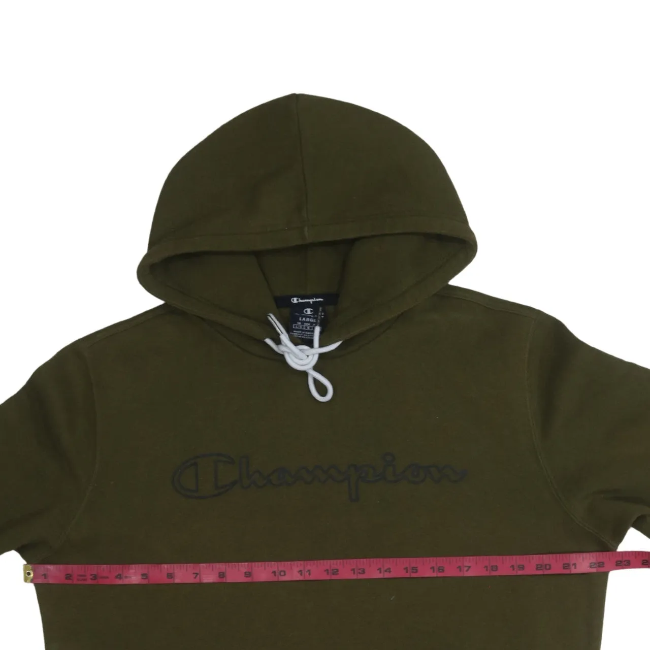 Champion 90's Spellout Pullover Hoodie Large Green sold by Vintage Club product image thumbnail 5