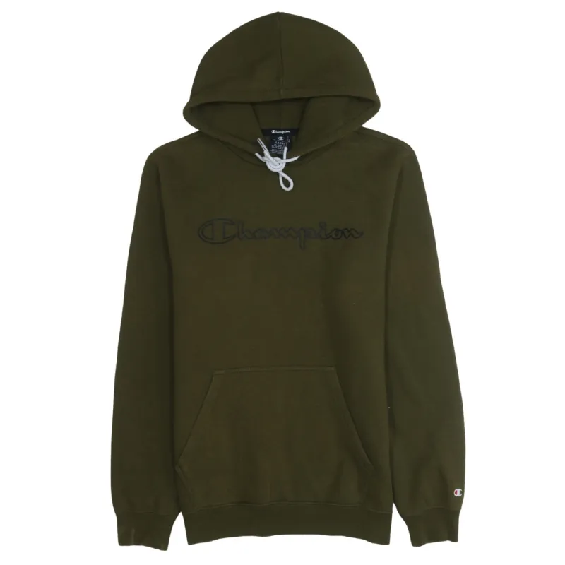 Champion 90's Spellout Pullover Hoodie Large Green sold by Vintage Club