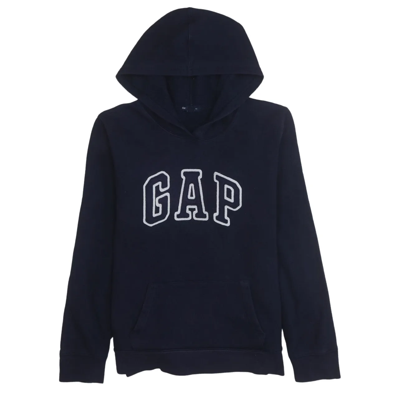 Gap 90's Spellout Pullover Hoodie Large Navy Blue sold by Vintage Club
