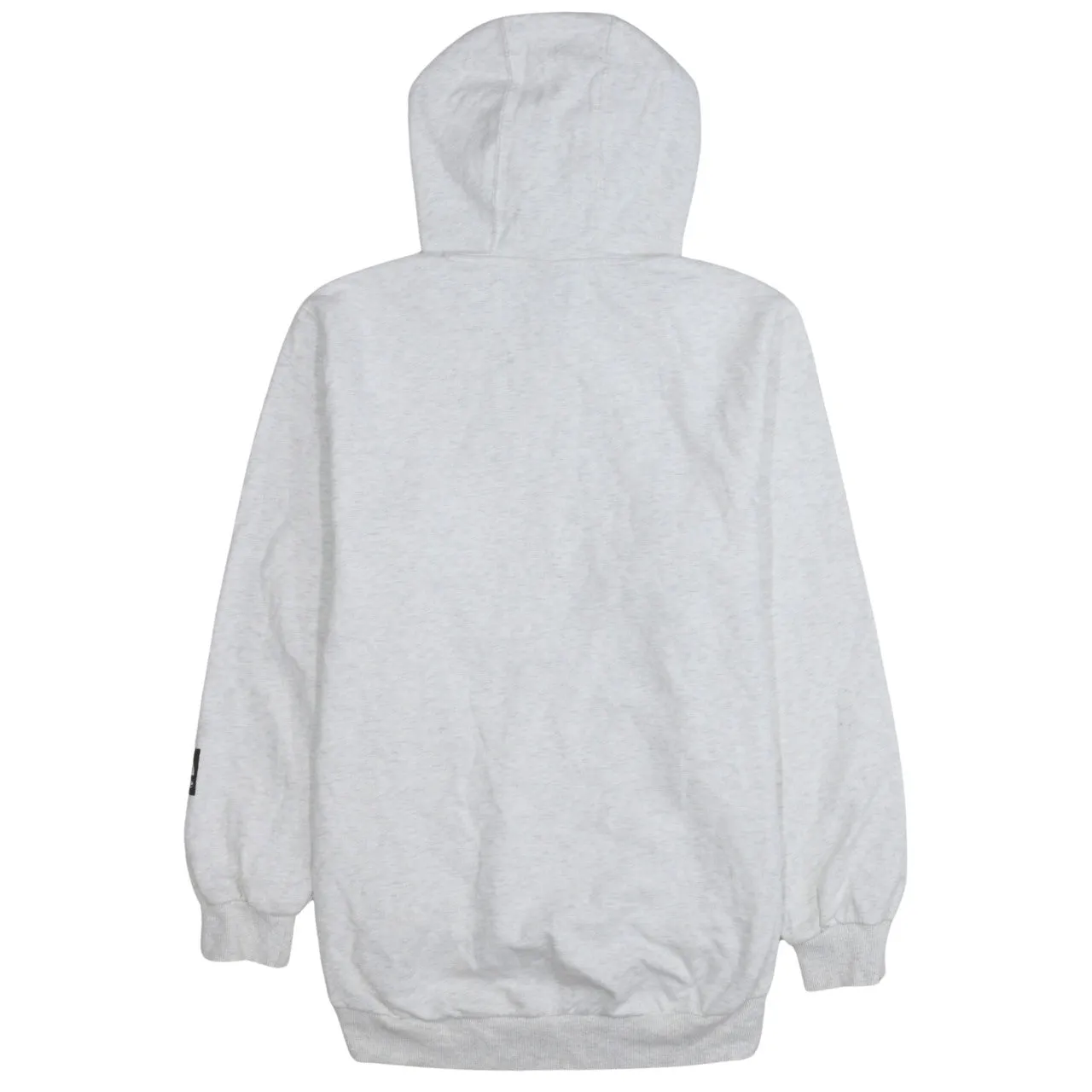 Ellesse Light Grey Hoodie Women's UK 14 Printed Logo Front Pouch Ribbed Hem Sweatshirt sold by Vintage Club product image thumbnail 2