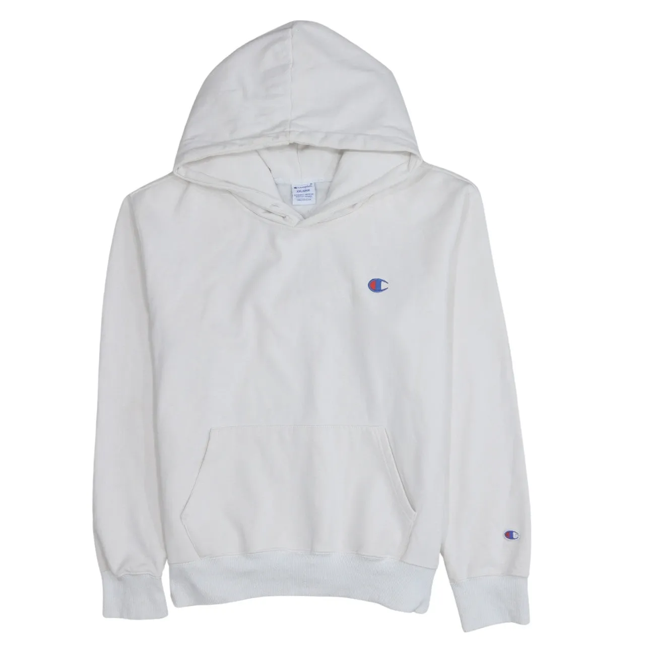 Champion 90's Drawstring Pockets Pullover Hoodie XXLarge (2XL) White sold by Vintage Club