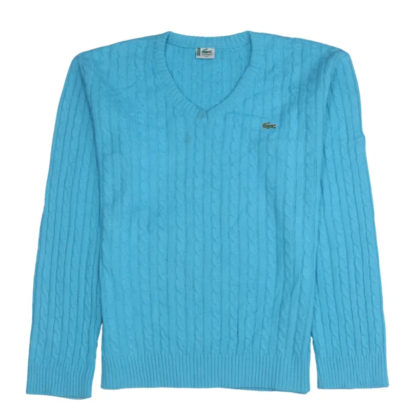 Lacoste 90's Lightweight V Neck Sweatshirt XXLarge (2XL) Blue sold by Vintage Club