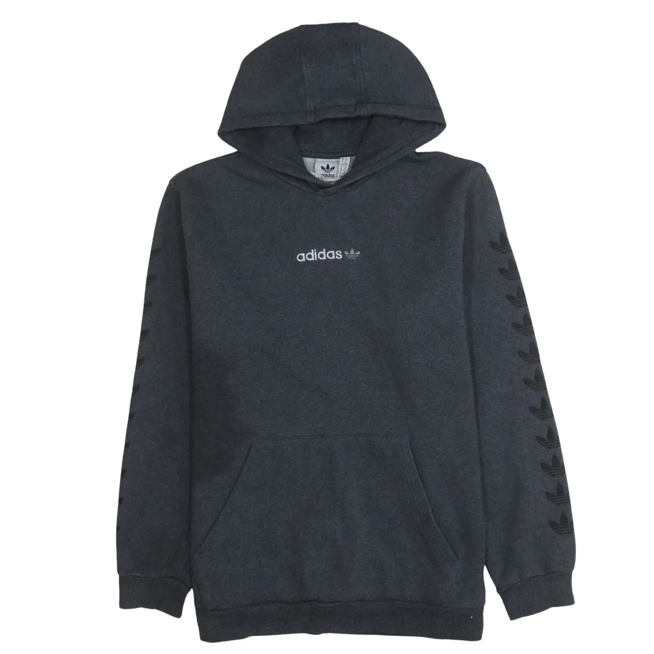 Adidas 90's Drawstring Pockets Pullover Hoodie XLarge Grey sold by Vintage Club