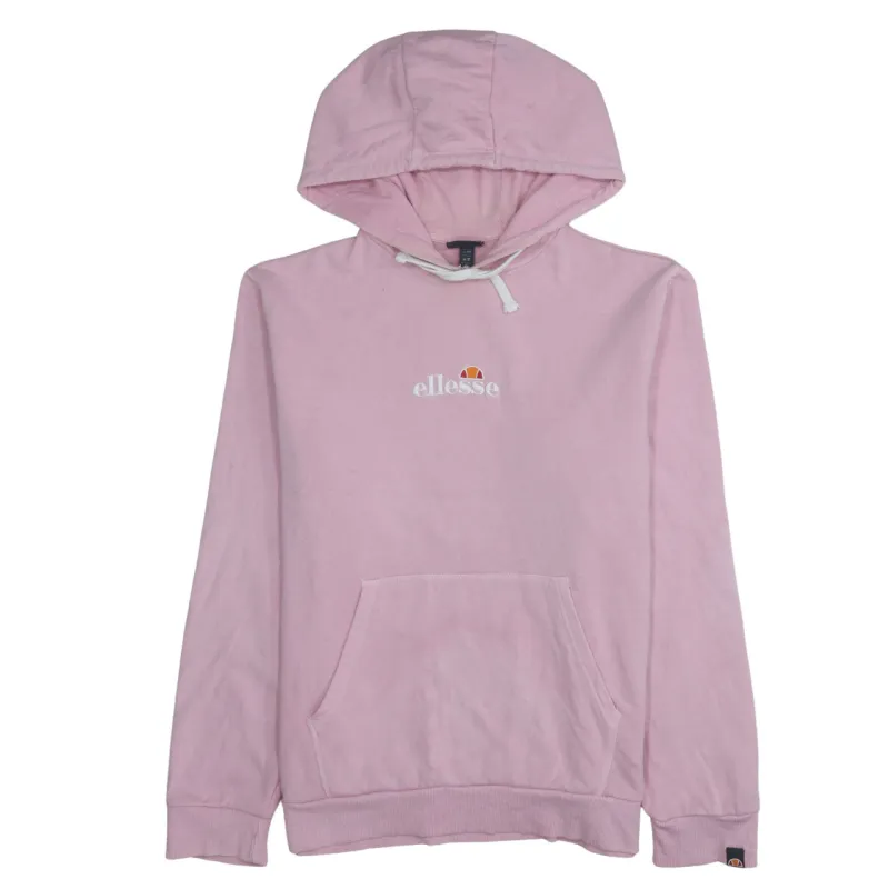 Ellesse 90's Drawstring Pockets Pullover Hoodie XLarge Pink made by Ellesse